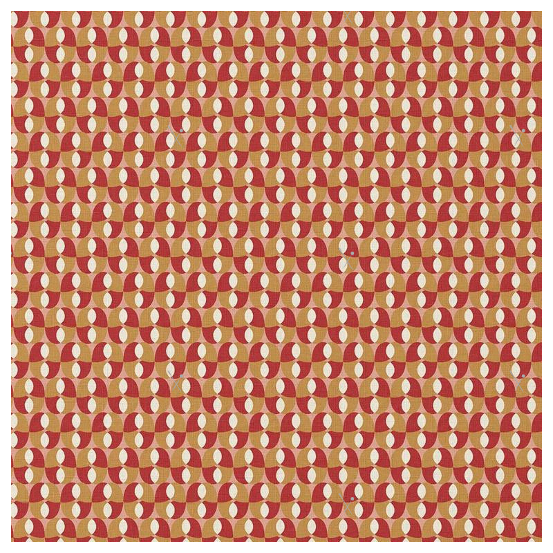 Coated  Cotton BOHAZIA Ochre / Pink